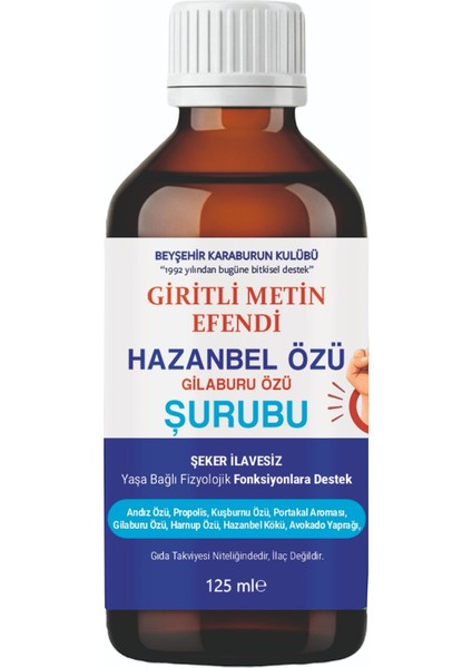 Gilaburu,hazanbel,andız,harnup Özlü Avokado Yaprağı Ekstratlı Yaşa Bağlı Destek Şurup fiyatları