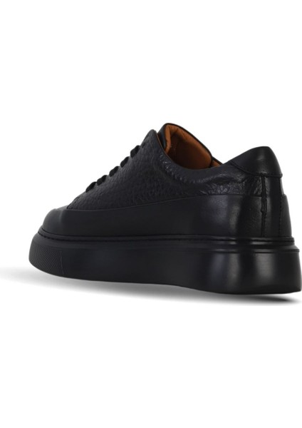 Siyah Jumbo Deri Erkek Spor Ayakkabı 43MA2557734 43MA2557734 fırsatları