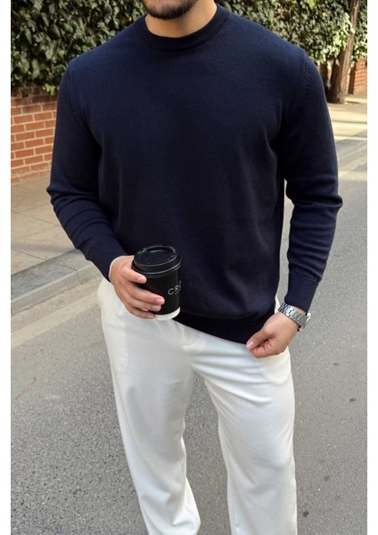 Acton Erkek %100 Organik Pamuk Bisiklet Yaka Triko Kazak modelleri