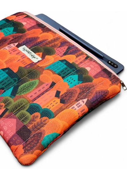 Sonbahar Ormanı Desenli iPad Tablet Çantası, 10-12 Inç Uyumlu fırsatları