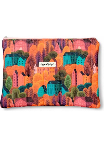 Sonbahar Ormanı Desenli iPad Tablet Çantası, 10-12 Inç Uyumlu indirimleri