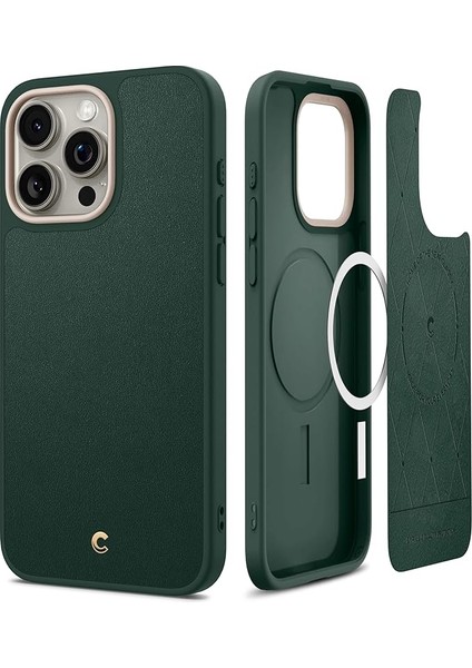 Ciel By Cyrıll iPhone 15 Pro Max ile Uyumlu Kılıf Kajuk Mag Magsafe Özellikli Forest Green - ACS06635