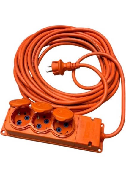 Metre 3’lü Uzatma Kablosu – 3x2,5mm² Kablo Kesiti, IP44 Koruma, Seyyar Priz, Dış Mekan Uyumlu, Güçlü ve Dayanıklı Yapı Bylion