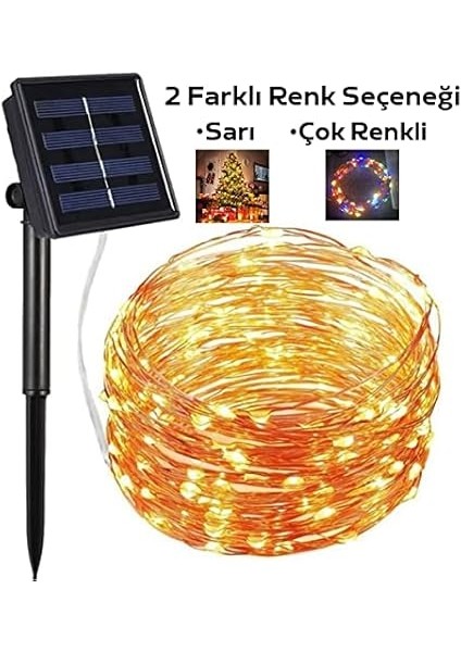 Mobile Solar Güneş Enerjili Dış Bahçe Aydınlatma Su Geçirmez LED 10M Sarı fiyatları