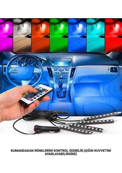 Rgb LED Araç Içi Aydınlatma – Kumandalı Sistem fırsatları