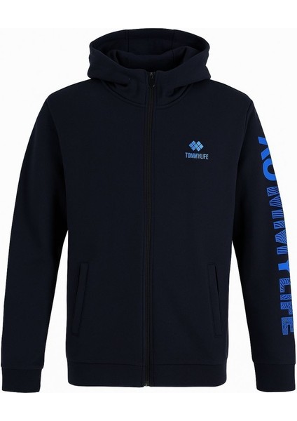 Erkek Garson Ceket Kapuson Lacivert Erkek Sweatshirt