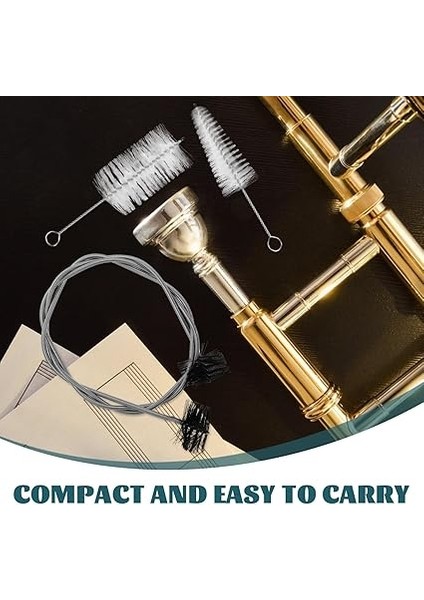 1 Set Trompet Temizleme Seti: Trompet Temizleme Bakım Seti - Müzik Aleti Bakımı Için Valf Ağızlık Yılan Fırçaları modelleri