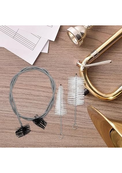 1 Set Trompet Temizleme Seti: Trompet Temizleme Bakım Seti - Müzik Aleti Bakımı Için Valf Ağızlık Yılan Fırçaları indirimleri