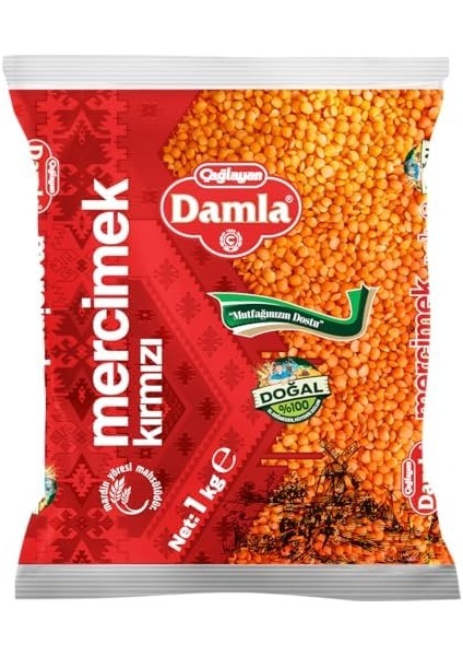 Damla Kırmızı Mercimek 1 kg