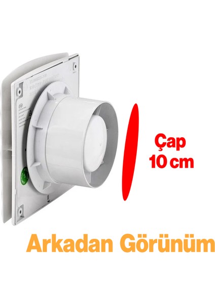 Süper Sessiz 12 W Kapaklı Düz Banyo Wc Aspiratör Fanı 100 mm Duvar Tipi Tuvalet Hava Havalandırma fırsatları