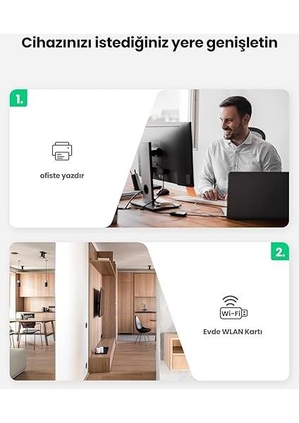 USB 2.0 Uzatma Kablosu ile Aktif Wi-Fi Amplifikatör, 5 Metre fırsatları