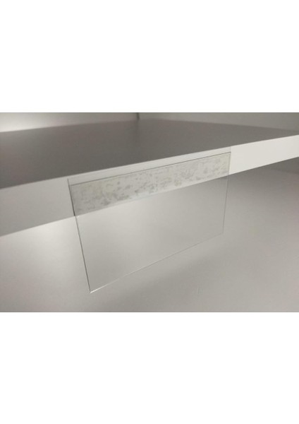 (18) pvc yapışkanlı v tipi raf etiketliği 5 cm x 10 cm - 50'li paket - pr-50100 modelleri