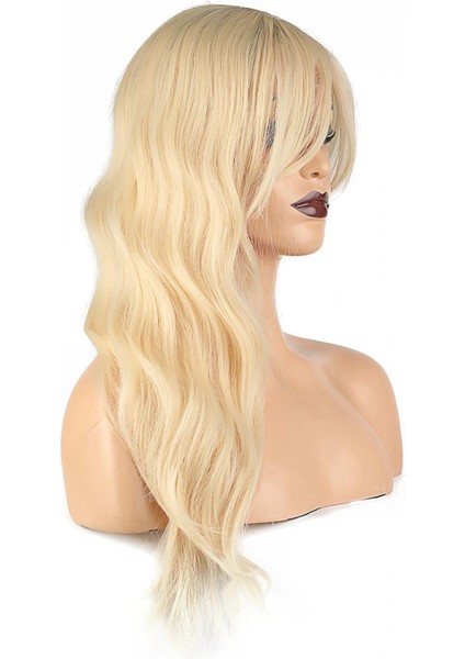 Dalgalı Perçemli Fiber Sentetik Orta Boy Peruk - Platin modelleri