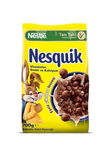 Nesquik Nestle Kakaolu Buğday ve Mısır Gevreği, 700 G