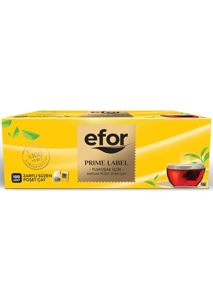 Efor Prime Label Bardak Boşet Çay 100X2 G