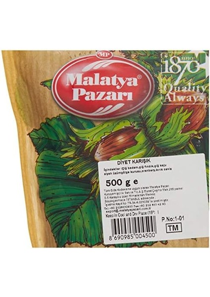 Malatya Pazarı Diyet Karişik KURUYEMIŞ,500 gr