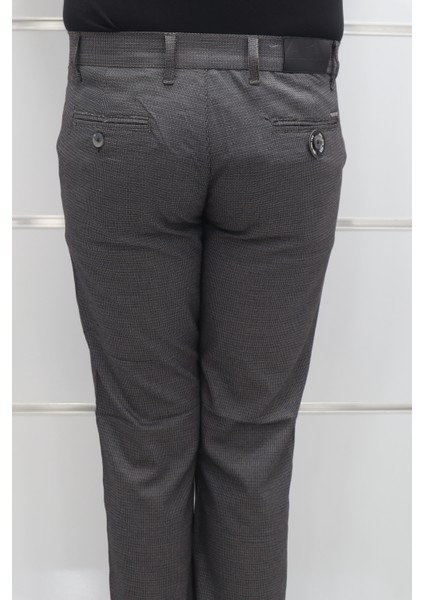 Fistan Store Erkek Desenli Normal Bel Dar Kalıp Dar Paça Kumaş Pantolon indirimleri