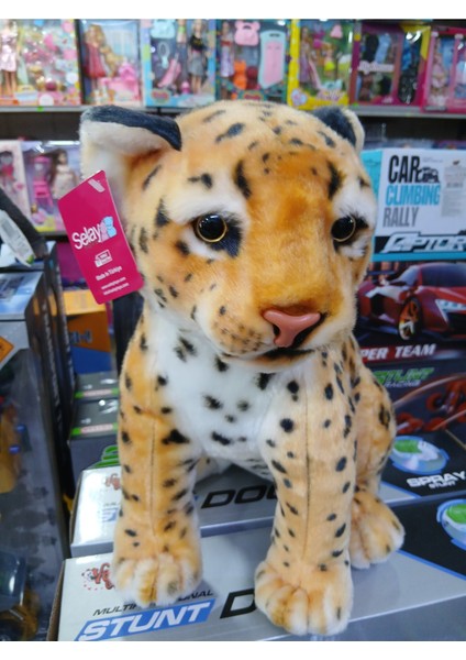 Leopar Oturan Peluş Oyuncak