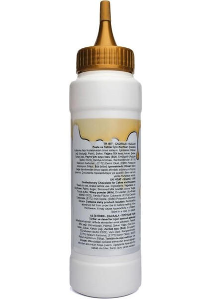 Metalik Altın Cake Drip 250 G – Pasta ve Tatlı Üzeri Parlak Altın Çikolata Kaplama Sosu modelleri