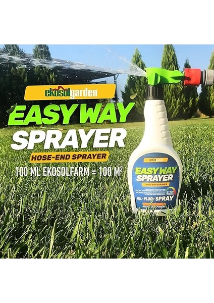 Easy Way Hortum Ucu Sprayer, Çim ve Tüm Bahçe Bitkileri Için Hortum Ucu Sıvı Gübreleme modelleri