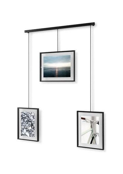 Exhibit Fotoğraf Kolajı, Esnek Resim Çerçeveleri Seti, Dikey ve Eğimli, 3 Fotoğraf, Sanat Baskıları, Resimler Için, 10X15 ve 13X18 Cm, Çelik, Siyah, Tek Boy fiyatları