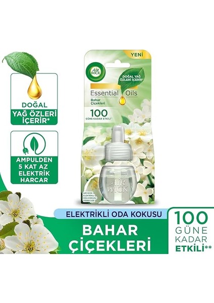 Wick Le Elektrikli Oda Kokusu Temizliğin Esintisi Kit (Cihaz + Yedek Şişe) + Bahar Çiçekleri Yedek Şişe fırsatları
