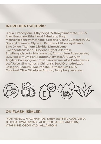 Cúre De La - Sunscreen 50 Spf Güneş Kremi - Uva/uvb Korumalı - Panthenol & Niasinamid & Hyalüronik Asit modelleri