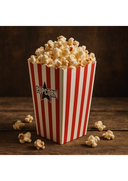 Patlamış Mısır Kutusu Popcorn Kutusu ( Mısır , Cips Kutusu ) 8 Adet Midi Boy fırsatları