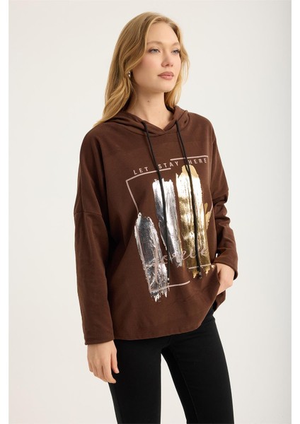 Yaldızlı Pano Desenli Sweat modelleri