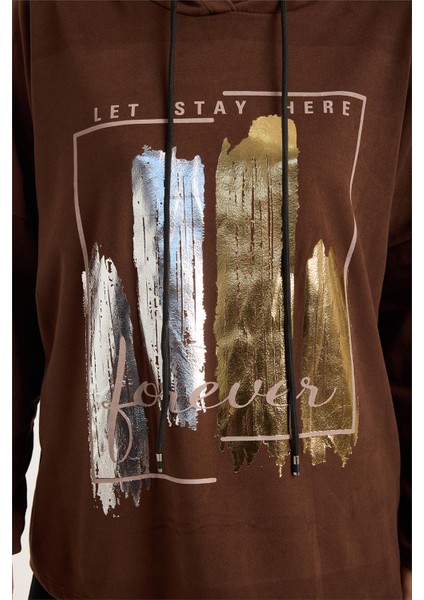 Yaldızlı Pano Desenli Sweat fırsatları