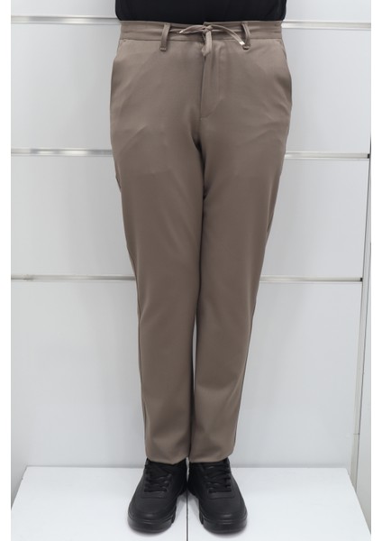Fistan Store Erkek Düz Normal Bel Normal Kalıp Dar Paça Kışlık Jogger Pantolon