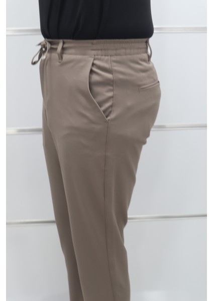 Fistan Store Erkek Düz Normal Bel Normal Kalıp Dar Paça Kışlık Jogger Pantolon modelleri