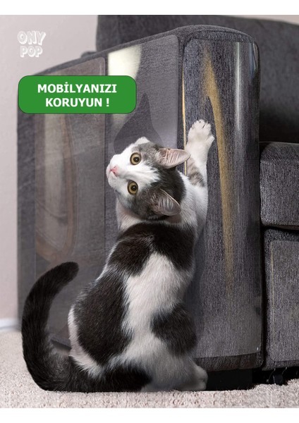 Kedi Koltuk Tırmalama Mobilya Tırmalama Önleyici Bandı Şeffaf Yapışkanlı 22x50 Cm