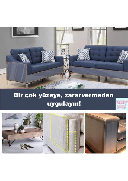 Kedi Koltuk Tırmalama Mobilya Tırmalama Önleyici Bandı Şeffaf Yapışkanlı 22x50 Cm fırsatları