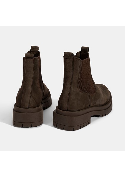 Kadın Kahve Nubuk Deri Chelsea Bot