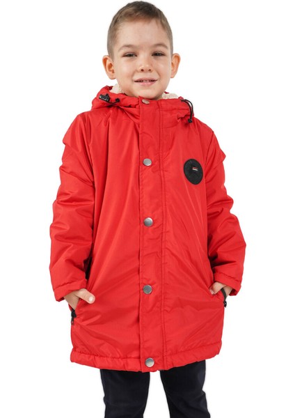 İçi Kürklü Su ve Rüzgar Geçirmez Erkek Çocuk Mont