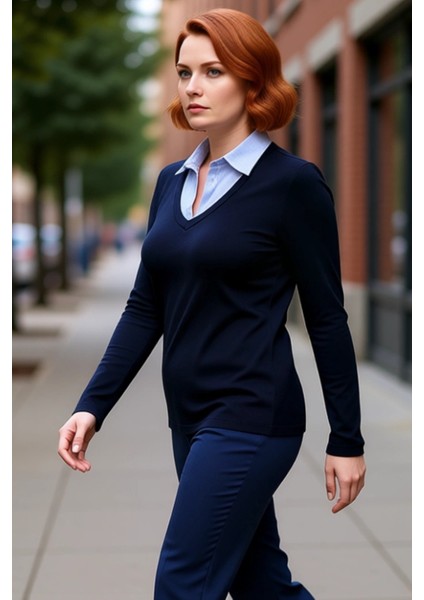 Kadın Uzun Kollu Pamuk Bluz Gömlek Yaka Detayıyla Şıklık Kaliteli Şık Rahat Modern Zarif Günlük fırsatları