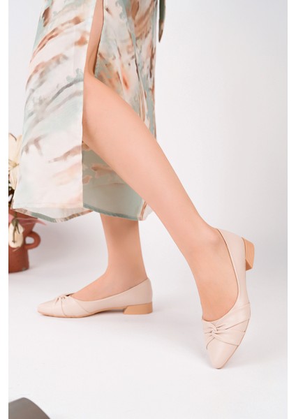 BA04595 Ten Ç Kadın Çapraz Düğümlü Günlük Büyük Numara Babet - 39