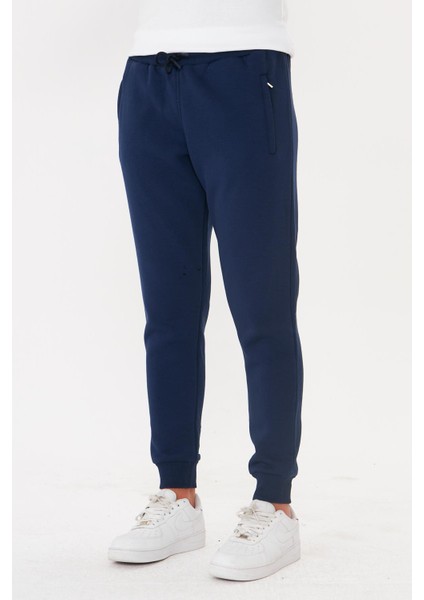 Erkek Kışlık 3 Iplik Eşofman Altı Indigo 5464-İ