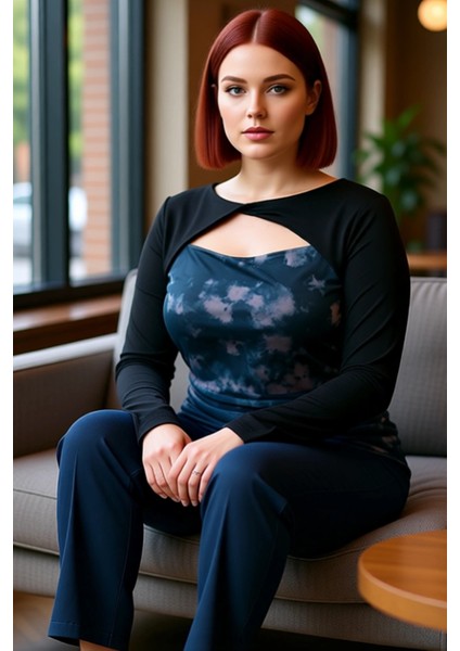 Kadın Tül Örme Bluz Şık Detaylar ve Rahatlık Bir Arada Kaliteli Şık Rahat Modern Zarif Günlük