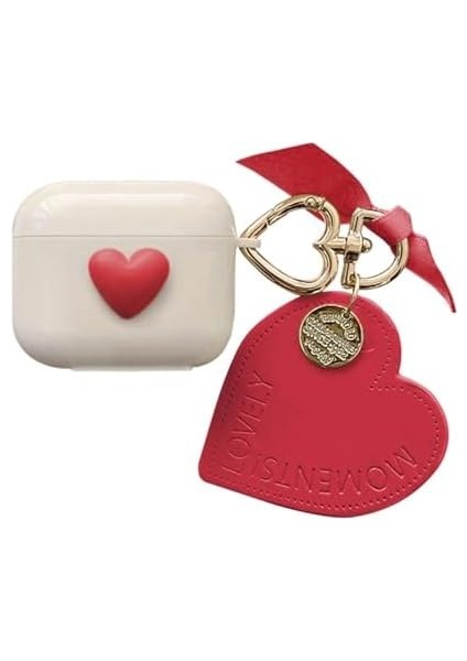 4.nesil/anc Kılıf Süslü Kalp Desenli Kırmızı [airpods 4 ile Uyumlu Kılıf - Kırmızı] modelleri