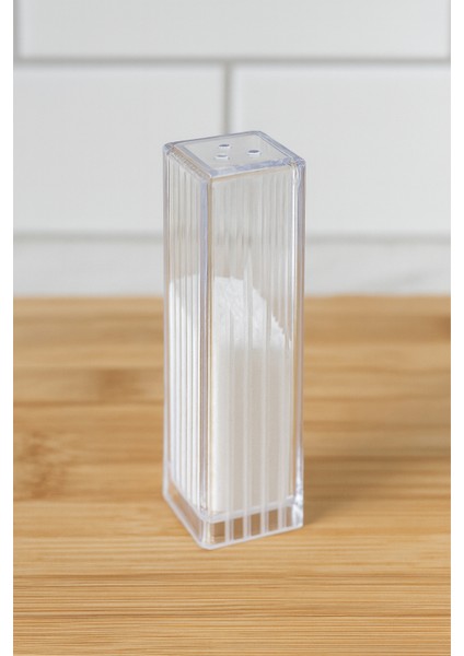 Vessora Akrilik Tuzluk & Biberlik – Şeffaf Dikdörtgen Tasarım 10 cm modelleri