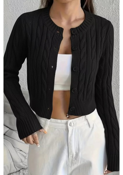 Örgü Desenli Kadın Triko Hırka (S,m,l Uyumludur) P-00018294 fırsatları