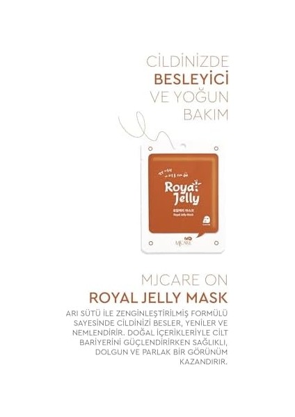 Mjcare On Royal Jelly Mask - Arı Sütü Içeren Maske 10&apos;lu modelleri