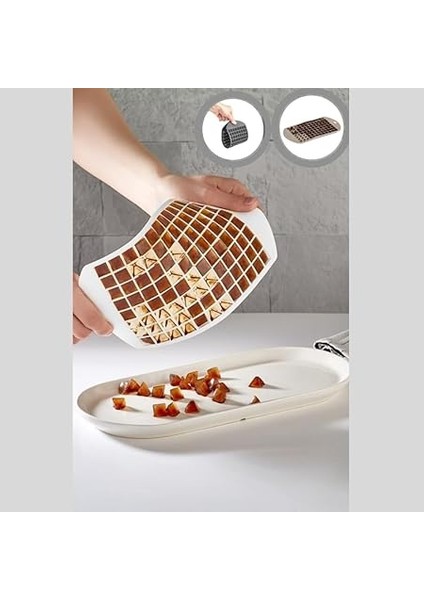 Silikon Tabanlı Pratik Kokusuz Buzluk, 96'lı Kristal Buz Kalıbı, Silikon Tabanlı Buz Kalıbı, Pratik ve Esnek Silikon Tabanlı Buzluk Seti (Bpa Içermez) (96 Kristal Şekil) fiyatları