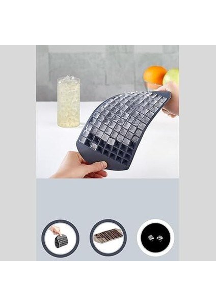 Silikon Tabanlı Pratik Kokusuz Buzluk, 96'lı Kristal Buz Kalıbı, Silikon Tabanlı Buz Kalıbı, Pratik ve Esnek Silikon Tabanlı Buzluk Seti (Bpa Içermez) (96 Kristal Şekil) indirimleri