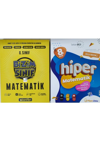 Startfen Yayınları 8. Sınıf Bizim Sınıf Matematik+Hiperzeka Konu Anlatımlı Matematik Soru Bankası