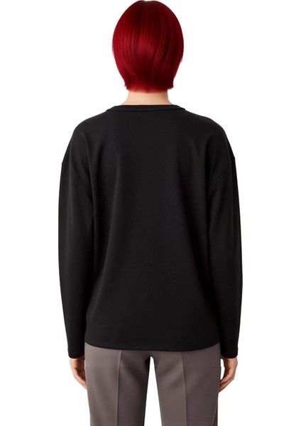 Kadın Interlok Örme Bluz Bisiklet Yaka Düşük Kol Uzun Kollu Kuşgözü Detaylı Kaliteli Şık Rahat modelleri