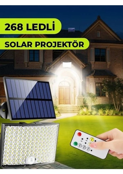 Led'li Solar Projektör – 60W, 5400 Lümen, 10 Metre Kablolu, IP65 Su Geçirmez, 6500K Beyaz Işık, Sensörlü Güneş Enerjili Dış Mekan Aydınlatma fiyatları
