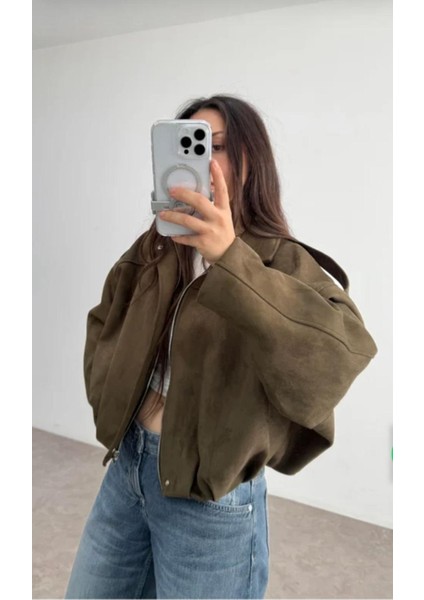 Oversıze Kadın Süet Ceket Trend Bomber Süet Ceket fiyatları